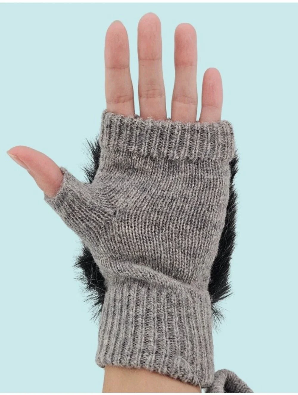 NWT Adrienne Landau Knit Fingerless Gloves